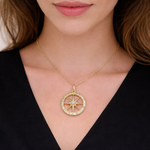 Load image into Gallery viewer, PN417374. 14k Solid Gold Diamond North Star Charm