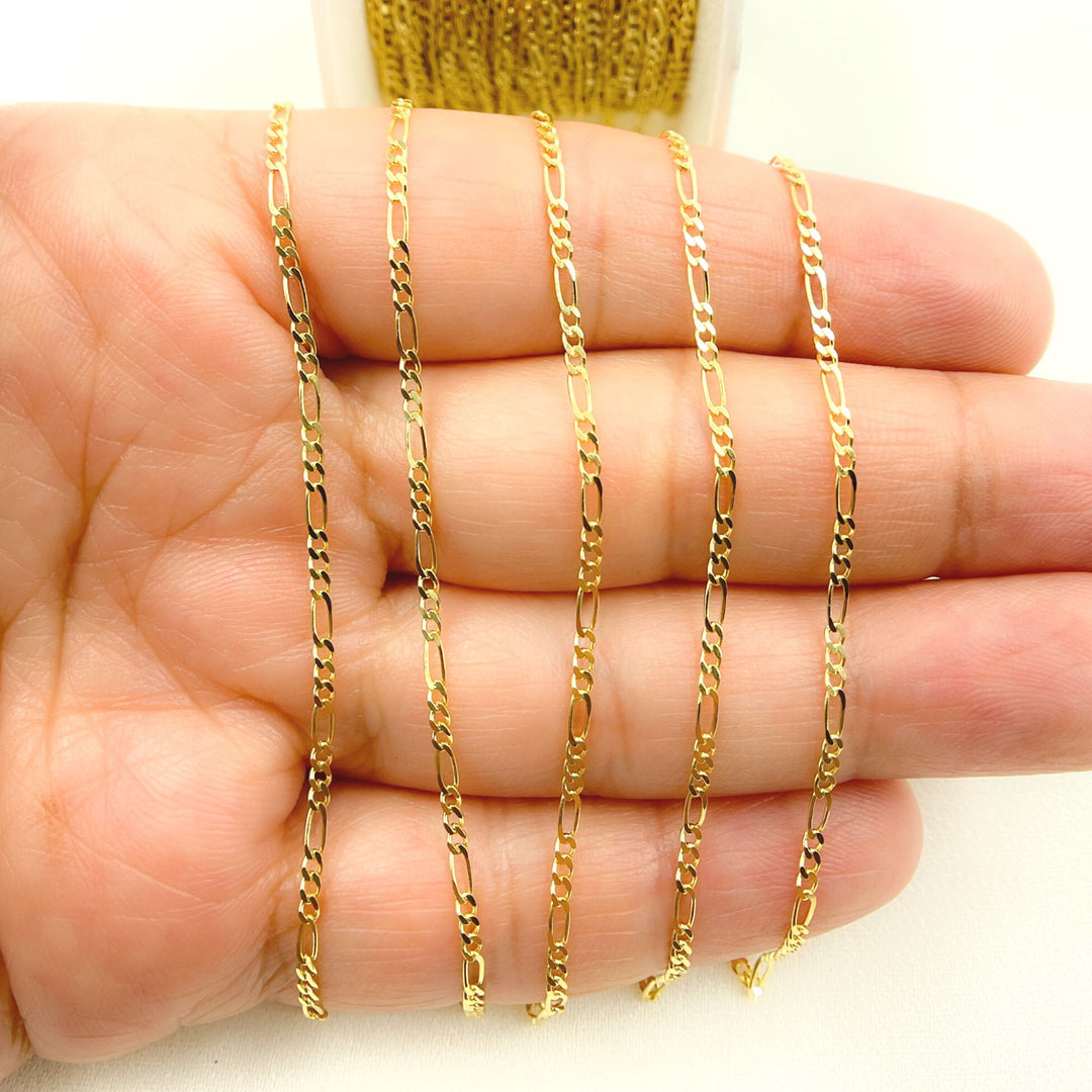 040GA3BGT2A8L001byFt. 14K Solid Yellow Gold Figaro Link Chain