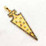 Load image into Gallery viewer, DP126. Diamond Silver Arrow Head Pendant with Gemstone
