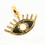 Load image into Gallery viewer, DP567A. Diamond Sterling Silver Eye Enamel Pendant
