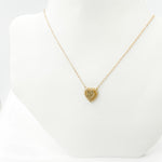 Load image into Gallery viewer, 14k Solid Gold Diamond Heart Baguette Necklace. NFE71233
