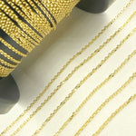 Load image into Gallery viewer, 050R01T5byFt. 14K Solid Gold Diamond Cut Cable Link Unfinished Chain
