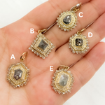 Load image into Gallery viewer, 14K Solid Gold Charm Mix Shape Pendants with Diamonds. KG82
