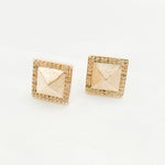 Load image into Gallery viewer, DE051. Diamond Sterling Silver Square Studs
