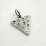 Load image into Gallery viewer, DC701. Diamond Silver Triangle Charm
