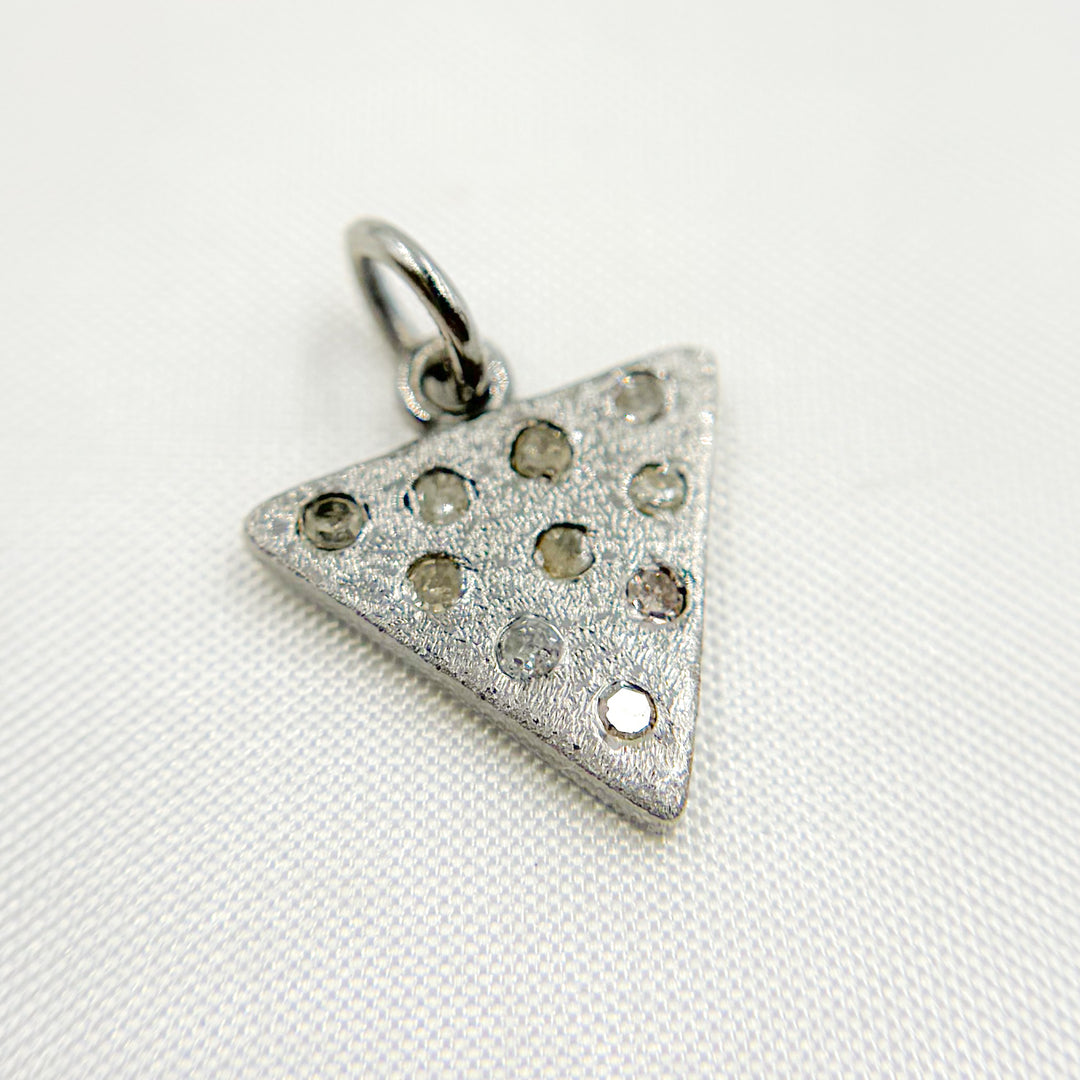 DC701. Diamond Silver Triangle Charm