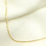 Load image into Gallery viewer, 14K Solid Gold Paperclip Long &amp; Short Link Necklace. 06014558FD
