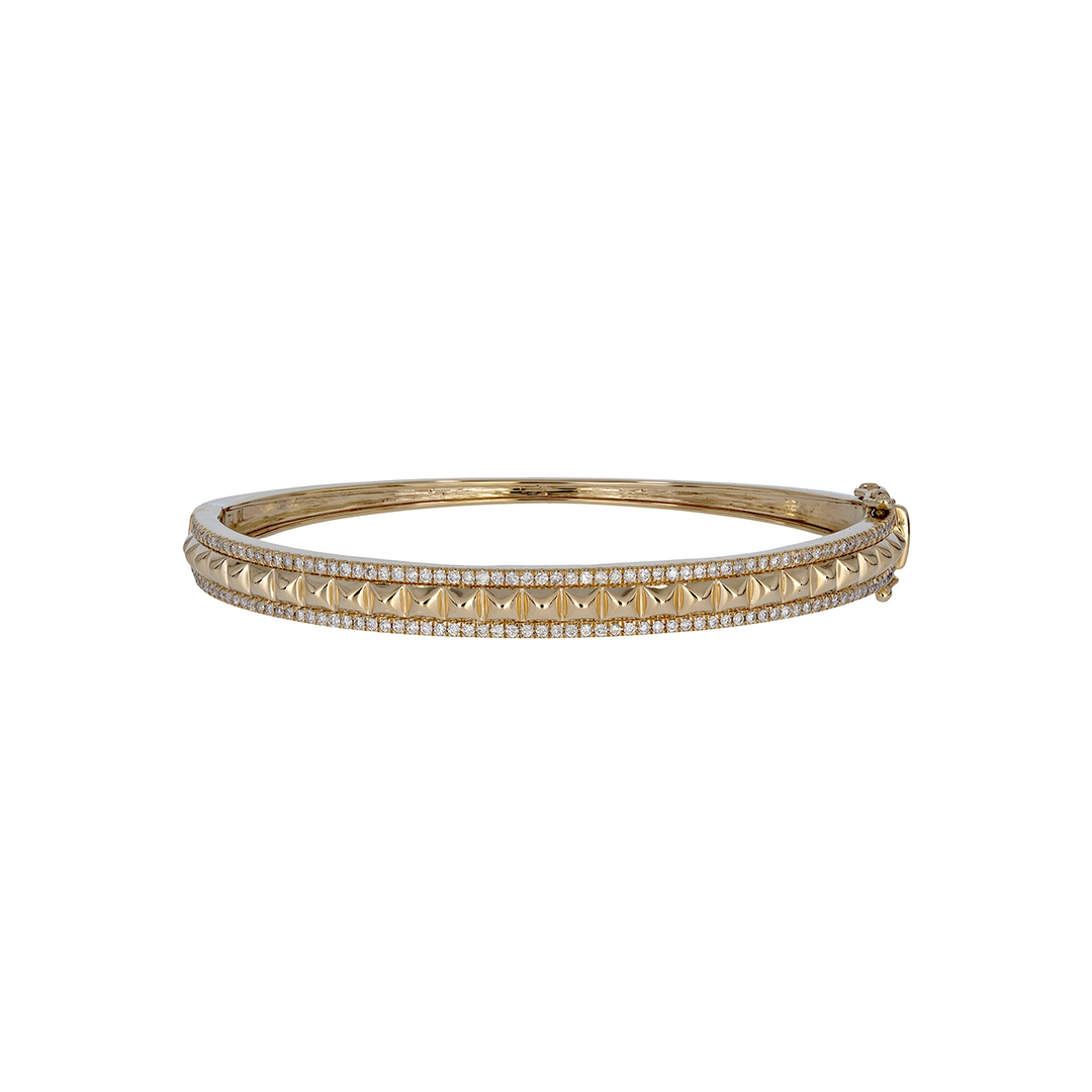 BNI68581. 14K Solid Gold Diamond Bangle