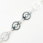 Load image into Gallery viewer, V15SS. Sterling Silver Patterned Round Disc Link Chain
