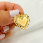 Load image into Gallery viewer, 14k Solid Gold Diamond Heart Charm. GDP19
