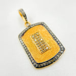 Load image into Gallery viewer, DP148. Diamond &amp; Sterling Silver Rectangle Pendant
