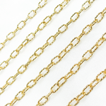 Load image into Gallery viewer, Gold Plated 925 Sterling Silver Diamond Cut Cable Link Chain. V151DCGP
