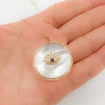 Load image into Gallery viewer, Buy Now Gold Round Evil Eye Pendants