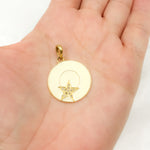 Load image into Gallery viewer, DP712A. Diamond Sterling Silver Round Star Enamel Pendant
