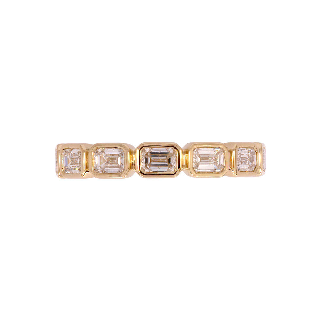 RAJ02417. 14K Solid Yellow Gold Diamond Band Ring