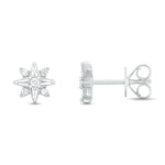 Load image into Gallery viewer, ER421144. 14K Solid Gold Diamond Star Studs
