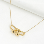 Load image into Gallery viewer, 14K Solid Gold Knot Necklace. NFZ71461
