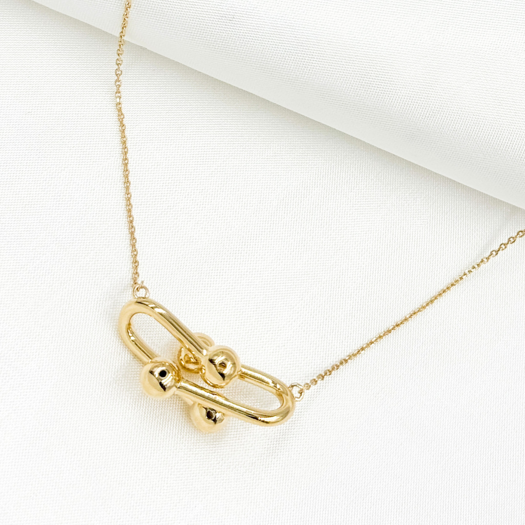 14K Solid Gold Knot Necklace. NFZ71461