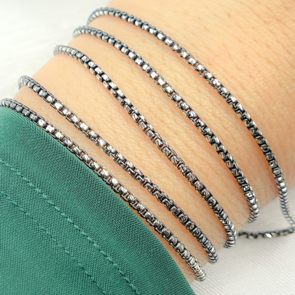 Sterling Silver Diamond Cut Box Chain