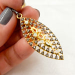 Load image into Gallery viewer, DP207. Diamond &amp; Sterling Silver Leaf Shape Pendant with Gemstone
