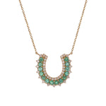 Load image into Gallery viewer, NFE72951EM. 18K Solid Gold Fancy Emerald Necklace