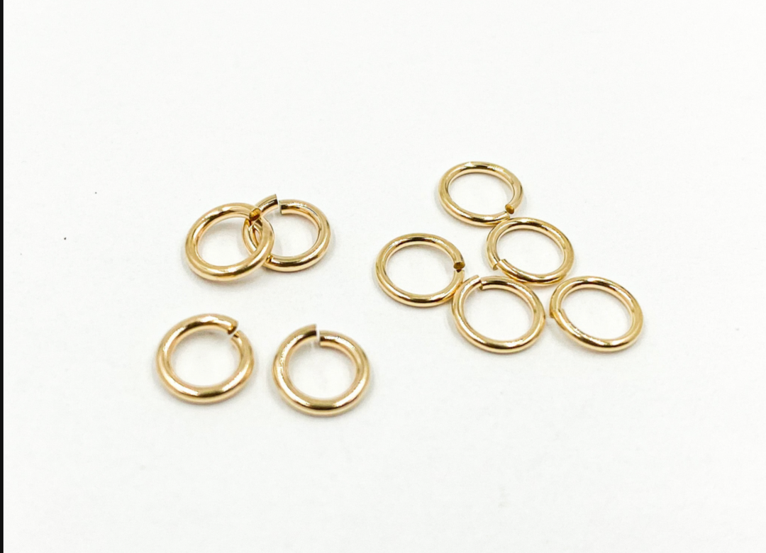 4004522. Gold Filled Open Jump Ring  C&L 18ga 6mm