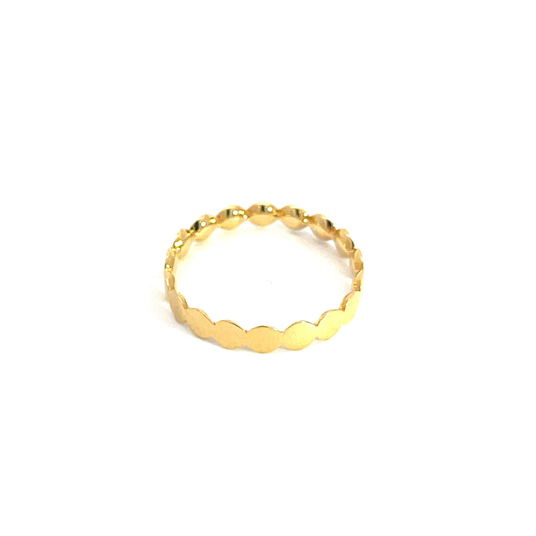 GDR222. 14k Solid Yellow Gold Circles Ring