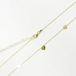 Load image into Gallery viewer, NKSET418. 14k Solid Yellow Gold Heart Link Necklace