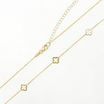 Load image into Gallery viewer, NKSET742. 14k Solid Yellow Gold Clover Link Necklace