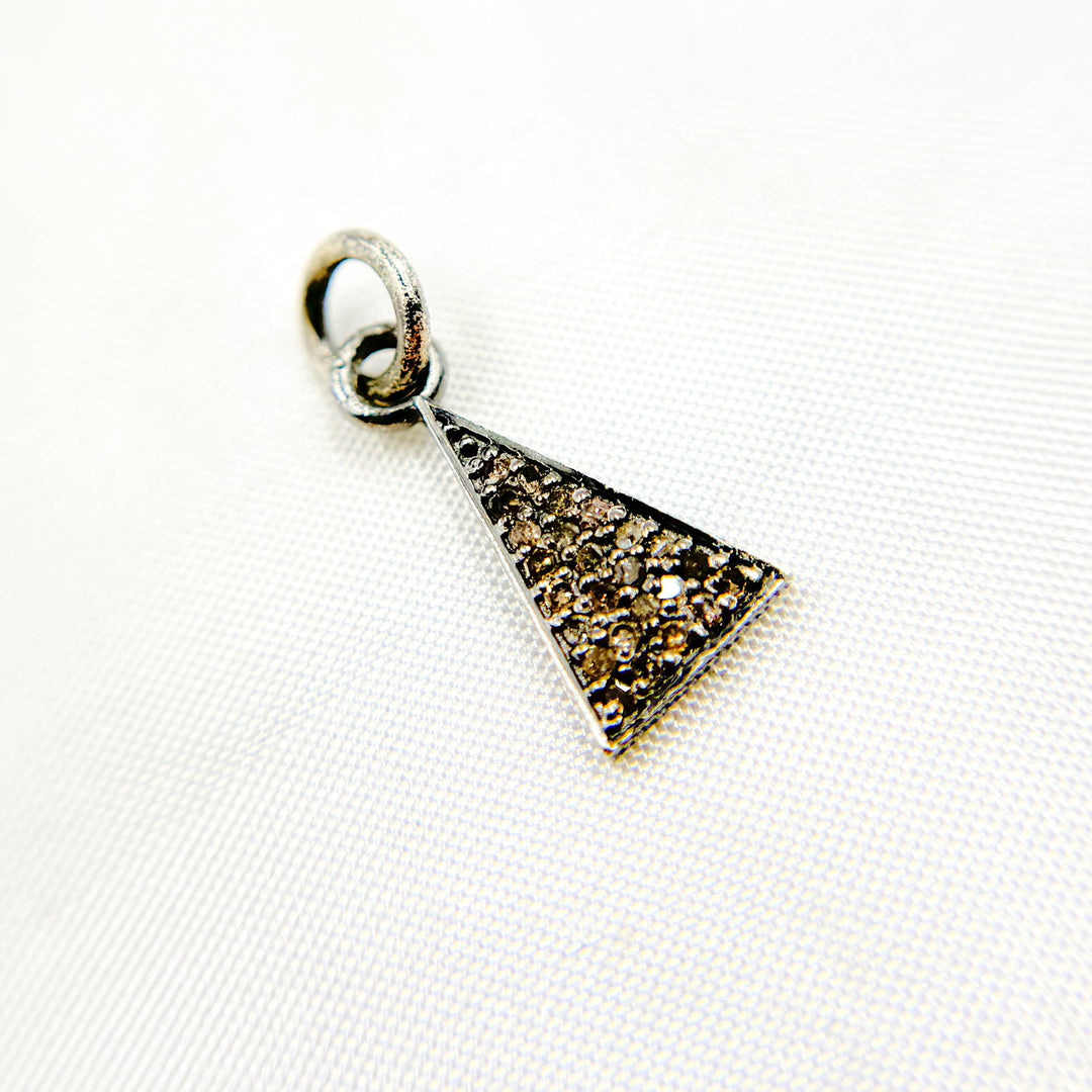 DC932. Diamond Sterling Silver Triangle Charm