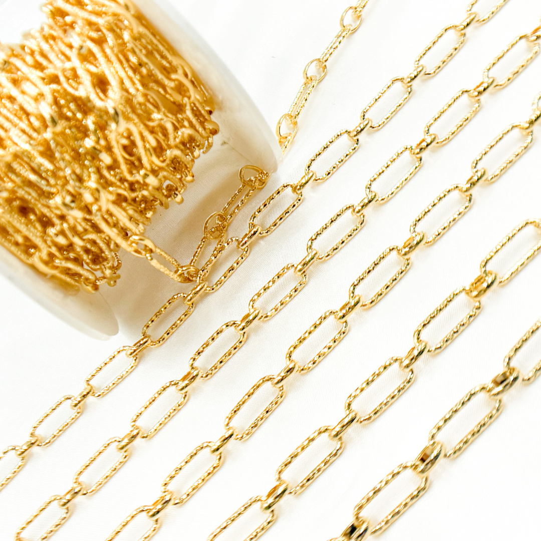 Gold Plated 925 Sterling Silver Paperclip Chain