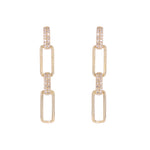 Load image into Gallery viewer, EFE51953. 14K Solid Gold Diamond Dangle Earrings