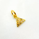 Load image into Gallery viewer, DC256. Diamond Sterling Silver Triangle Mini Charm
