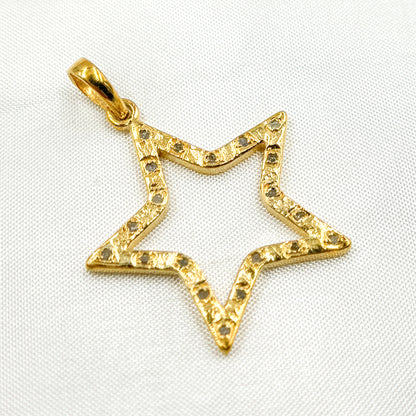 DP370. Diamond Silver Star Pendant