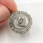 Load image into Gallery viewer, DP828. Diamond Sterling Silver Round Fancy Pendant
