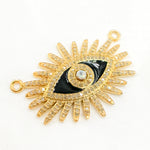 Load image into Gallery viewer, DP508A. Diamond Sterling Silver Eye Enamel Pendant with Gemstone
