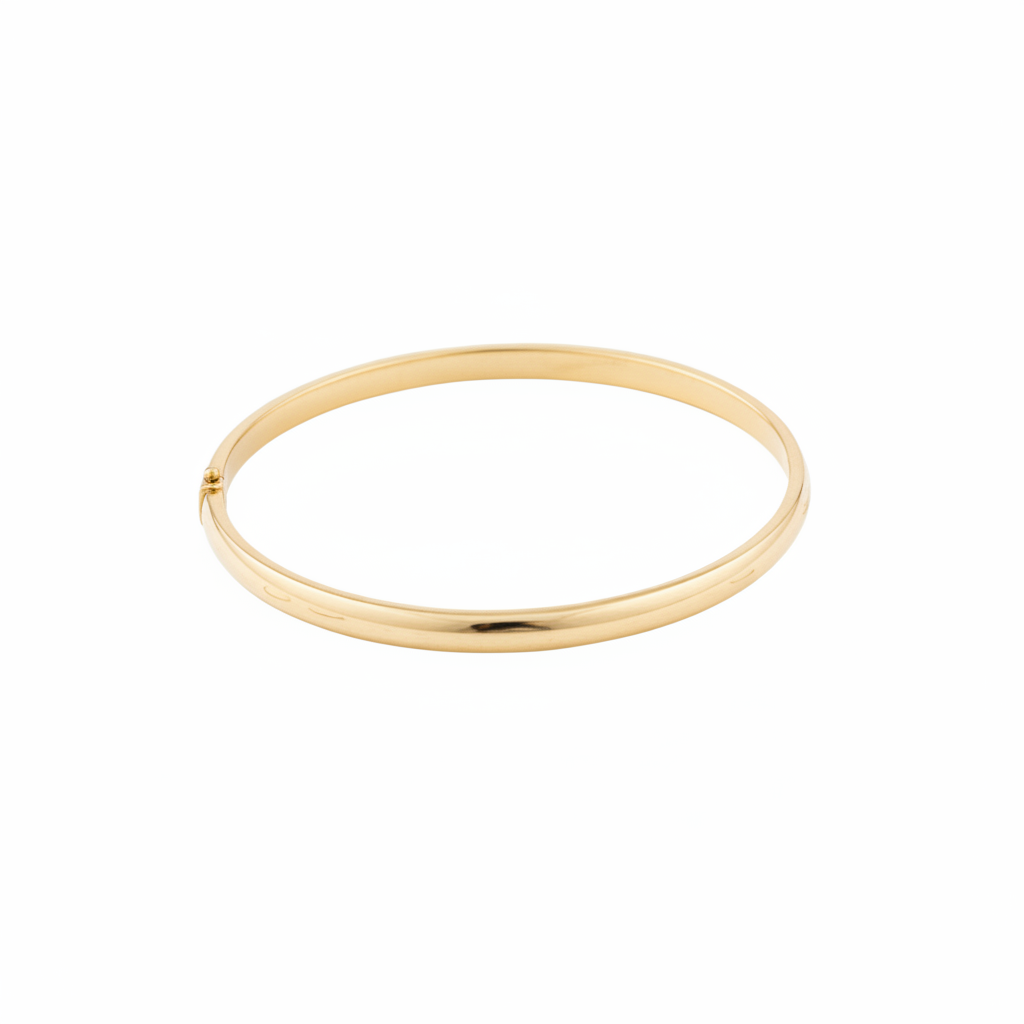 Bangle25. 14K Solid Gold Bangle Bracelet