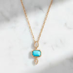 Load image into Gallery viewer, CP97495. 14K Solid Gold Diamond and Gemstone Geometric Pendant