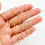 Load image into Gallery viewer, XM510TT. 1 Gold Filled Long &amp; 3 Sterling Silver Short Link Chain
