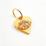 Load image into Gallery viewer, Gold Diamond Heart Eye Charm

