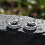 Load image into Gallery viewer, EHD57452. 14k Solid Gold Diamond Huggie Earrings
