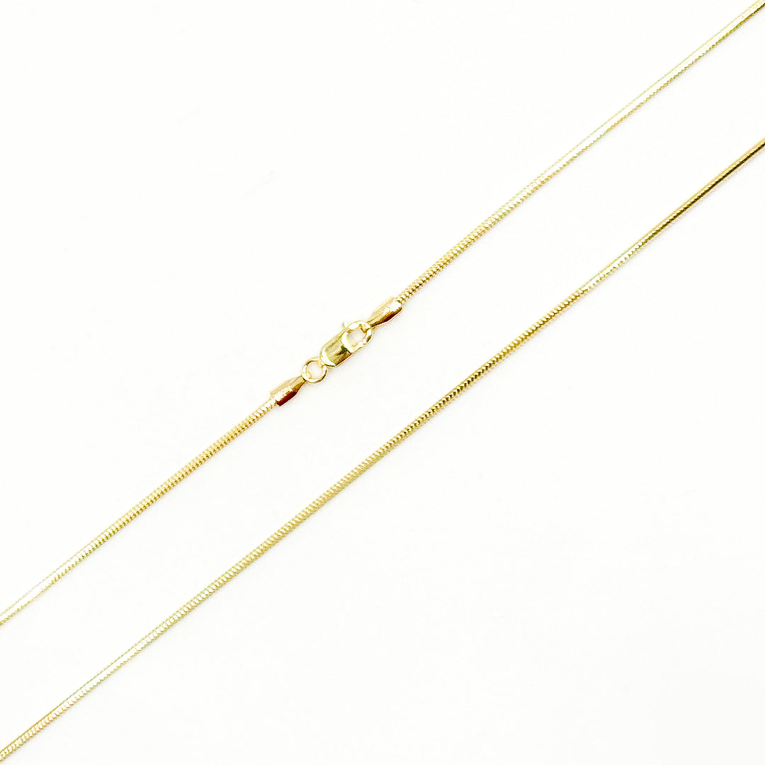 120CCTD. 14k Solid Yellow Gold Snake Necklace