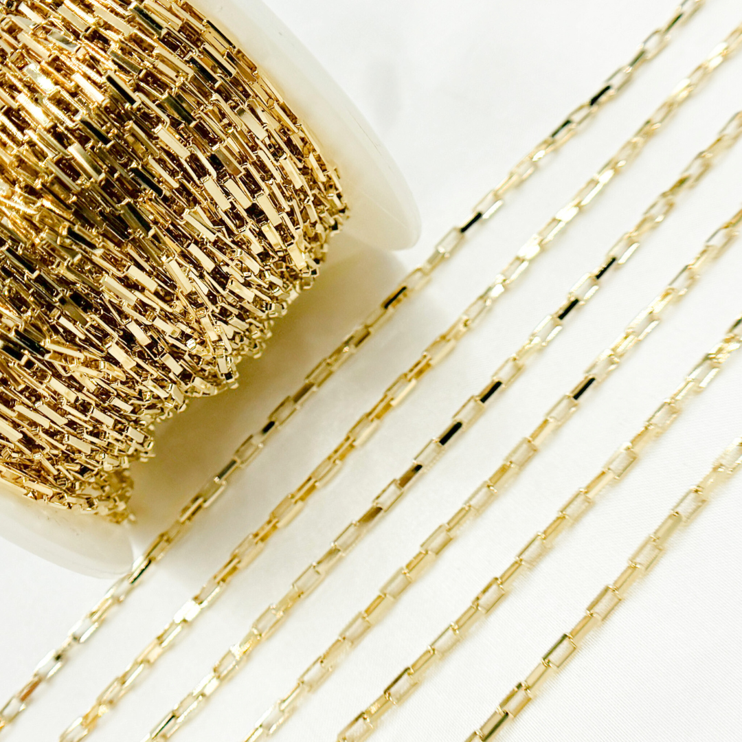 Y45GP. Gold Plated 925 Sterling Silver Box Chain
