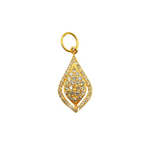 Load image into Gallery viewer, 14K Solid Gold Charm. Drop Pendant with Diamonds. GDP146
