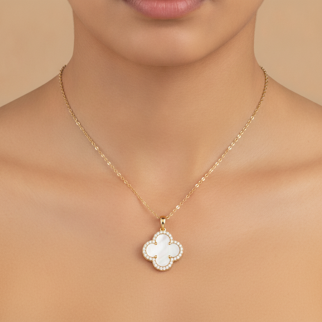 PFE32896PL. 14K Solid Gold Diamond and Gemstone Necklace