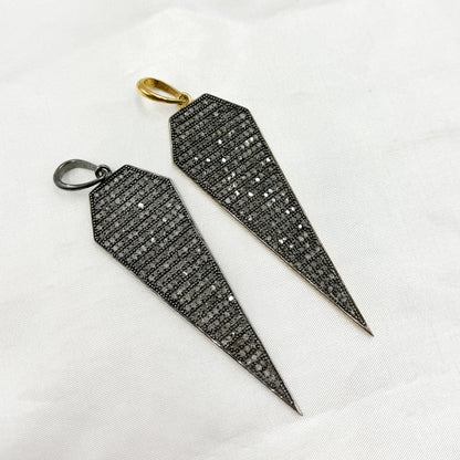 DP053. Diamond & Sterling Silver Arrow Head Pendant