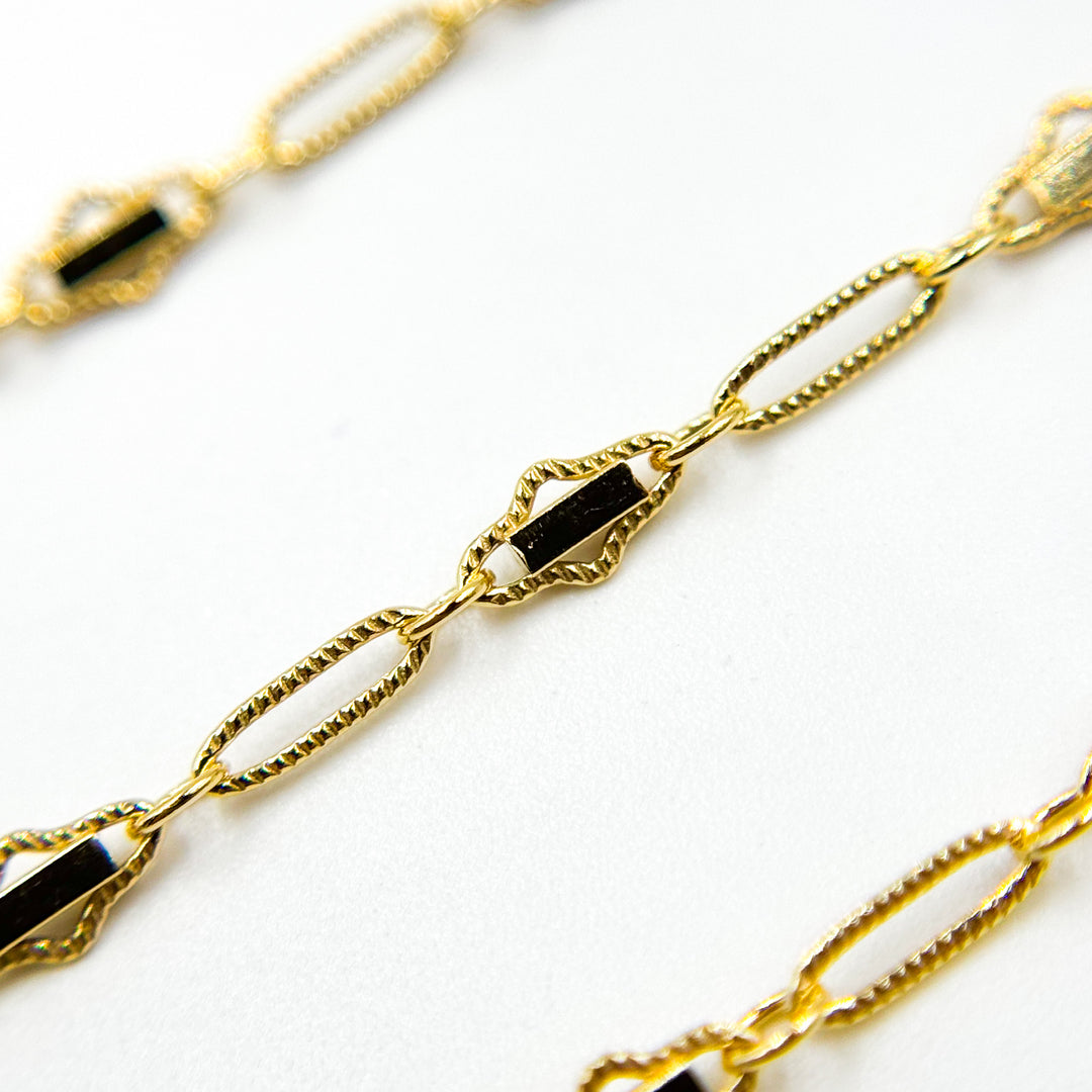 901BGF. 14k Gold Filled Fancy Twisted Oval Link Chain