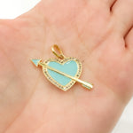 Load image into Gallery viewer, DP654A. Diamond Sterling Silver Heart Enamel Pendant
