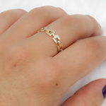 Load image into Gallery viewer, 14k Solid Gold Chain Ring. RAZ01580
