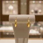 Load image into Gallery viewer, GER134. 14K Gold Twisted Hollow Hoop Earrings